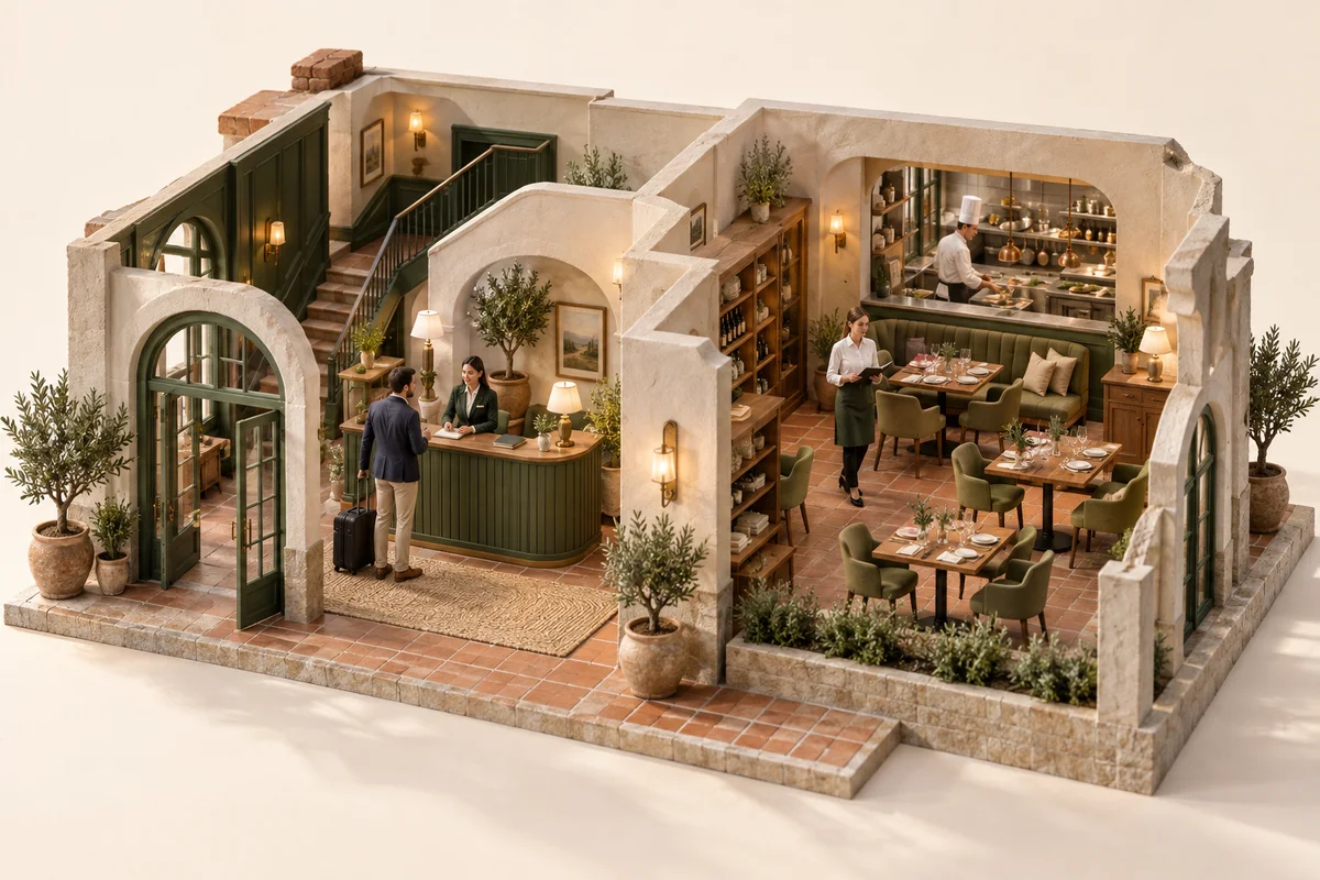 Ilustrație conceptuală pentru HORECA